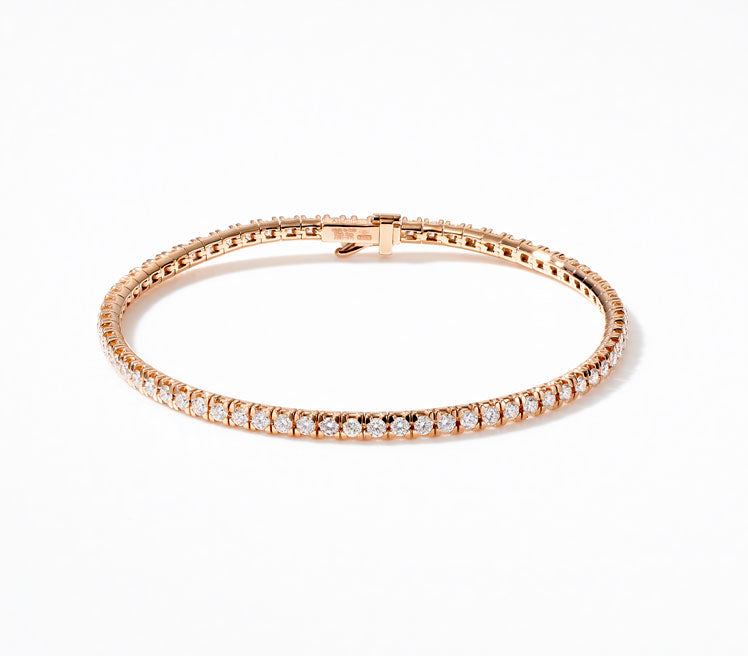 【New Design】Linea Bracciale | Pink/White Diamond