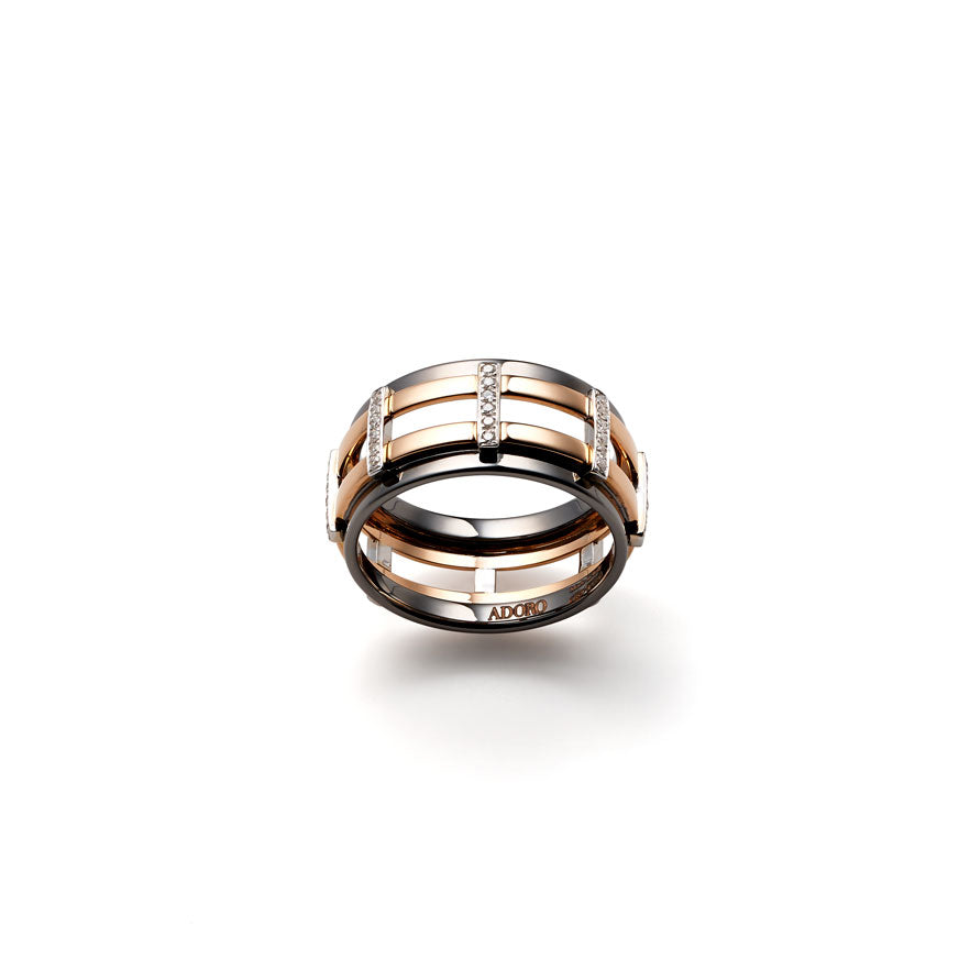 Anello|8 cuciture(Black/Pink/White)