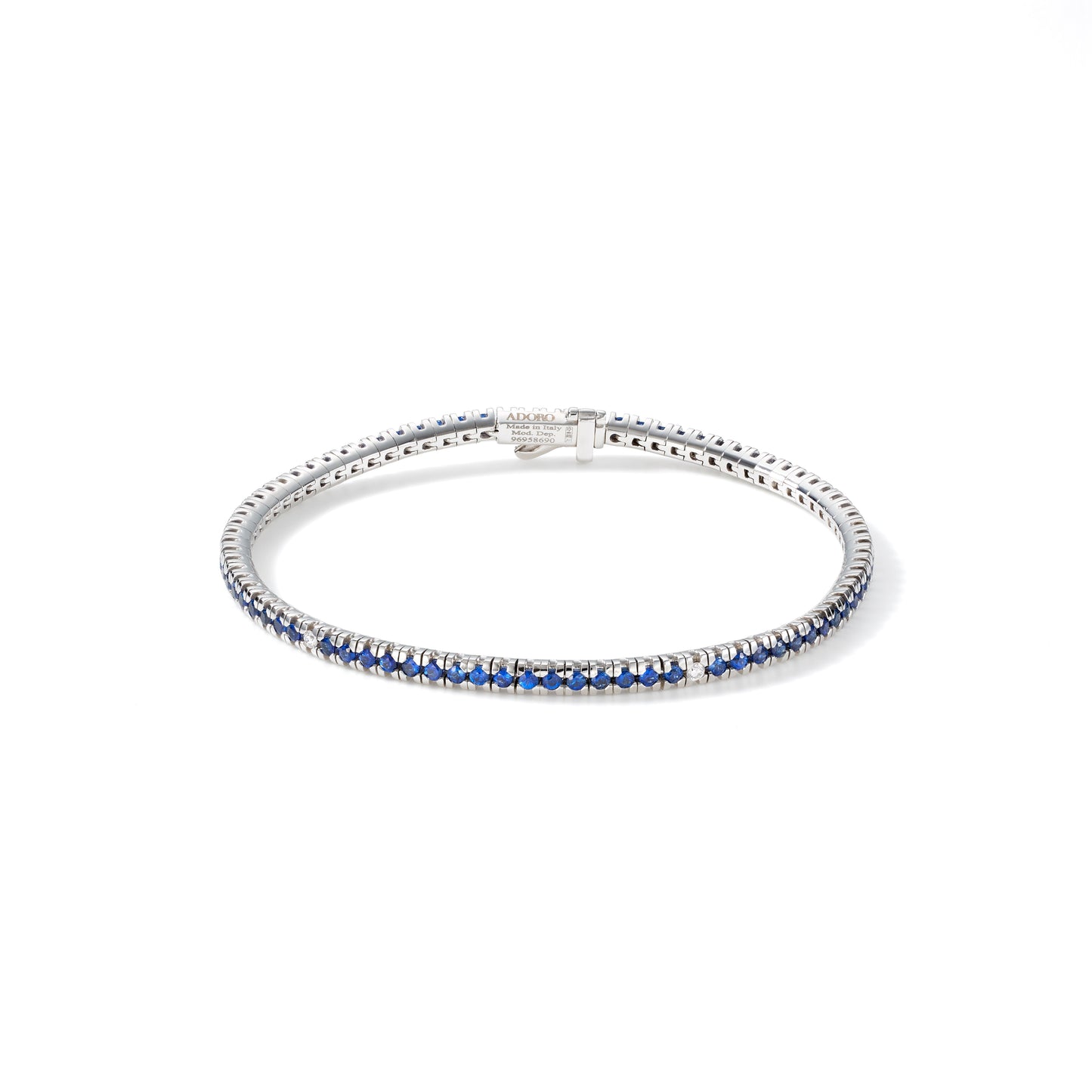 Linea Bracciale |白色/蓝宝石/白色钻石
